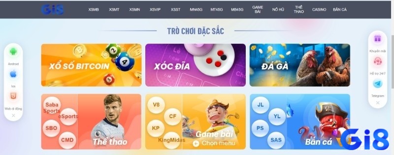 Top 3 game hay nhất tại nhà cái Gi8 được đông đảo anh em tham gia