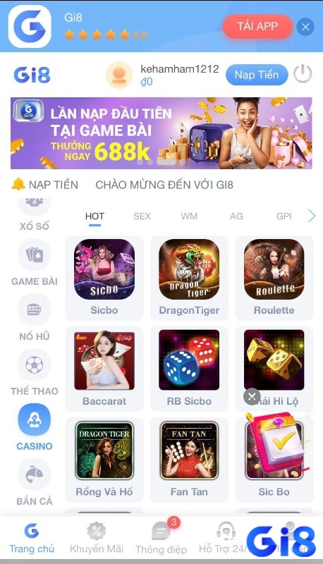 Trải nghiệm Casino live mang lại cho cược thủ cảm giác độc đáo