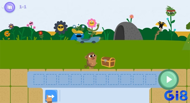 Lối chơi trong Game Codemonkey khá đơn giản và thân thiện