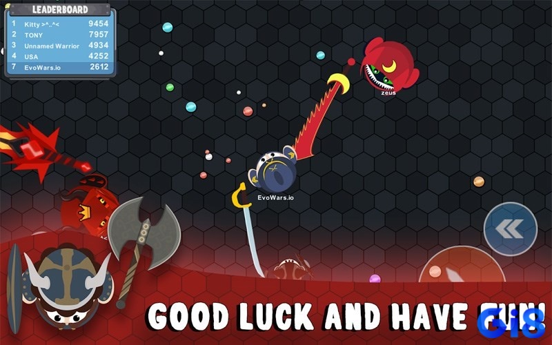 Game Evowars.io có đồ họa tuy khá đơn giản nhưng bắt mắt và thu hút người chơi