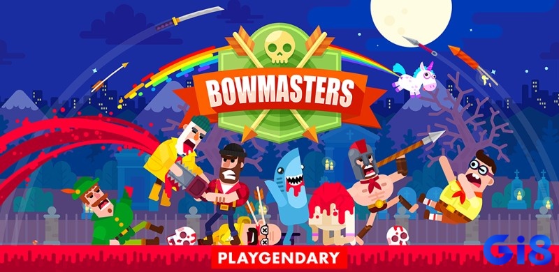 Bowmasters kết hợp bắn cung và giải trí hài hước với đồ họa hoạt hình và mini-game sáng tạo