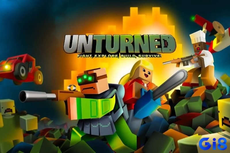 Chiến đấu và sinh tồn trong thế giới zombie khối vuông của Unturned