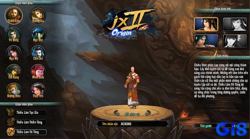 Chọn môn phái hợp lối chơi – bước đầu chinh phục các game võ lâm pc.