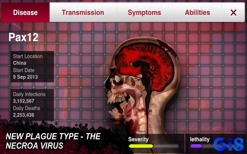 Game trí tuệ trên ios Plague Inc giúp các game thủ có thể phát triển kỹ năng quản lý và lập kế hoạch.