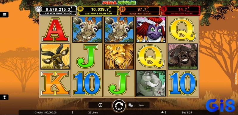 Mega Moolah (Microgaming) - Huyền thoại jackpot lũy tiến, biến nhiều người chơi thành triệu phú nhờ giải thưởng khổng lồ mang tính đổi đời