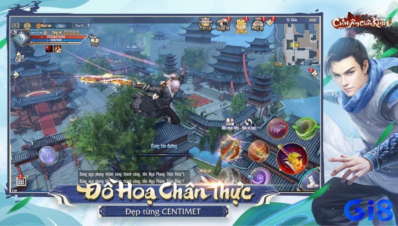 Đồ họa 3D chân thực mang đến thế giới giang hồ hùng vĩ và sống động đến từng khung hình.