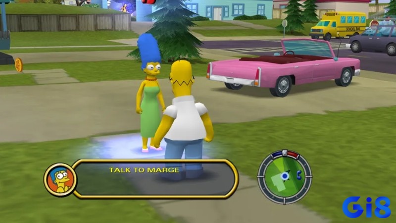 The Simpsons: Hit & Run gây ấn tượng bởi phong cách hài hước và gameplay mô phỏng linh hoạt lấy cảm hứng từ GTA cổ điển