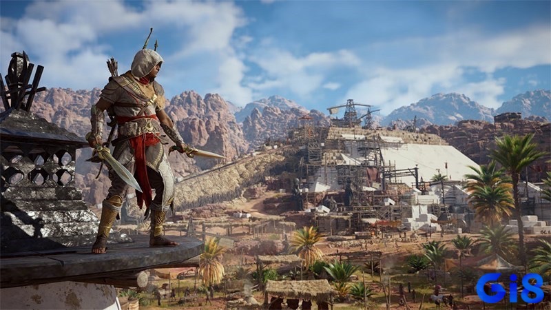 Assassin’s Creed Origins đưa người chơi trở về Ai Cập cổ đại, khám phá kim tự tháp, đền thờ và cưỡi lạc đà qua sa mạc rộng lớn
