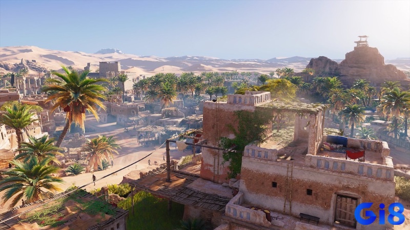Game Assassin’s Creed Origins kết hợp âm nhạc Trung Đông và hiệu ứng môi trường sống động, nâng cao trải nghiệm nhập vai cho người chơi