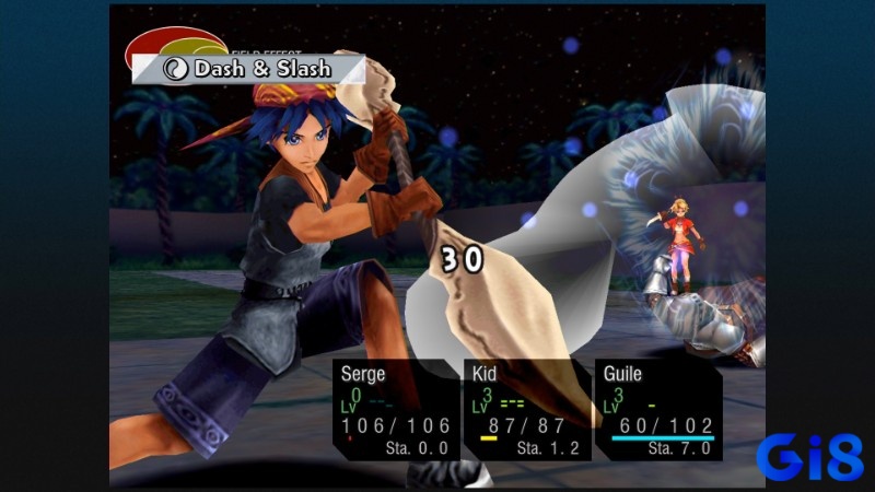 Game Chrono Cross có lối chơi chiến thuật kết hợp chiến đấu theo lượt hấp dẫn