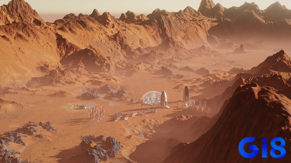 Game Surviving Mars có đồ họa đẹp mắt và tỉ mỉ theo phong cách viễn tưởng hiện đại
