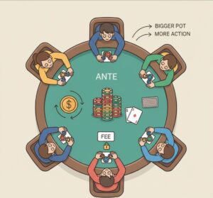 Ante trong poker là gì? Vai trò ante và ảnh hưởng chiến thuật