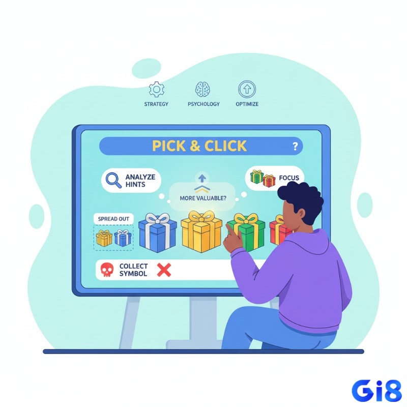 Người chơi đưa ra quyết định thông minh khi tham gia mini-game chọn vật phẩm, phân tích manh mối và quản lý rủi