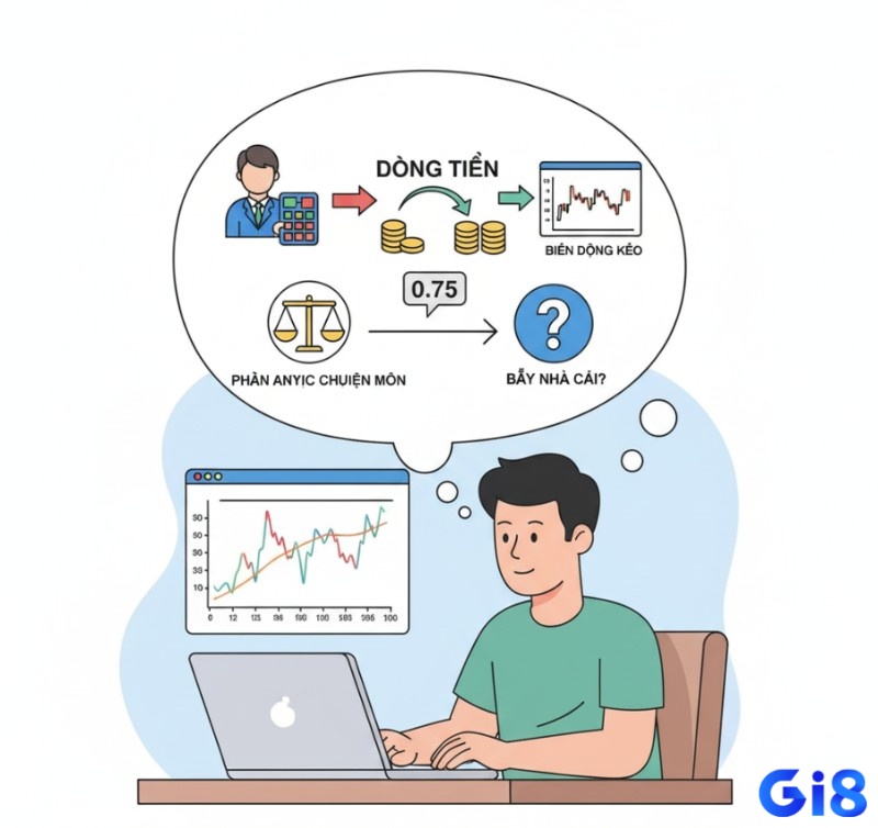 Người chơi cá cược phân tích biến động tỷ lệ kèo và dòng tiền để ""đọc vị"" nhà cái
