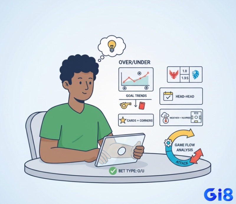 Chuyên gia cá cược bóng đá phân tích biểu đồ bàn thắng, thẻ phạt và phạt góc để dự đoán kèo tài xỉu chính xác