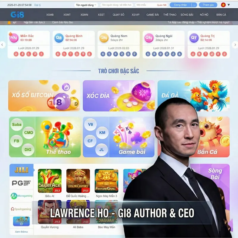 Lawrence HO luôn đề cao các triết lí kinh đoanh để đồng hành và phát triển cùng Gi8