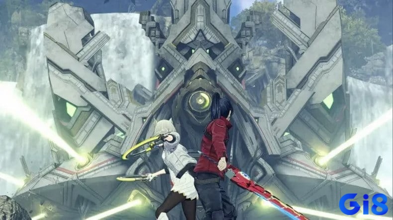 Một pha Arts tạo vùng ảnh hưởng khi đội hình giữ vị trí để tối ưu sát thương trong Xenoblade Chronicles 3
