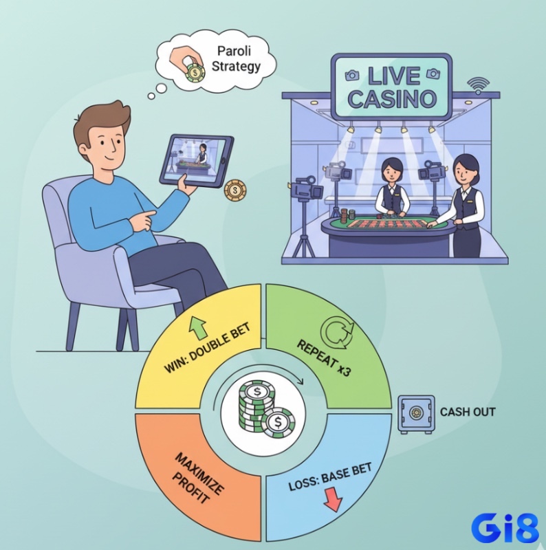 Người chơi Baccarat áp dụng chiến lược Paroli để quản lý vốn và tối đa hóa lợi nhuận