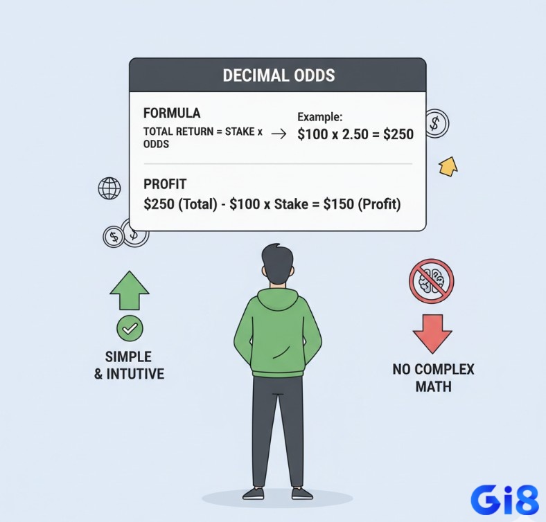 Người chơi cược tìm hiểu định dạng Odds thập phân, cách tính tiền thắng cược để đưa ra quyết định cá cược thông minh