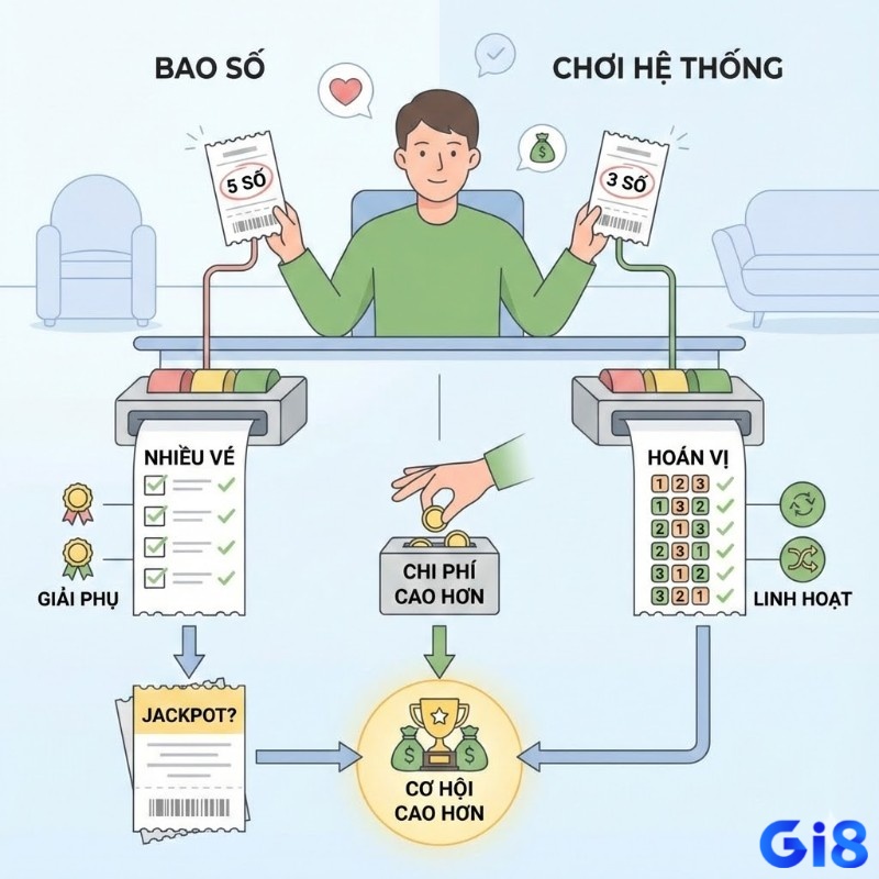 Người chơi tính toán chiến lược bao số và chơi hệ thống để tăng cơ hội trúng giải