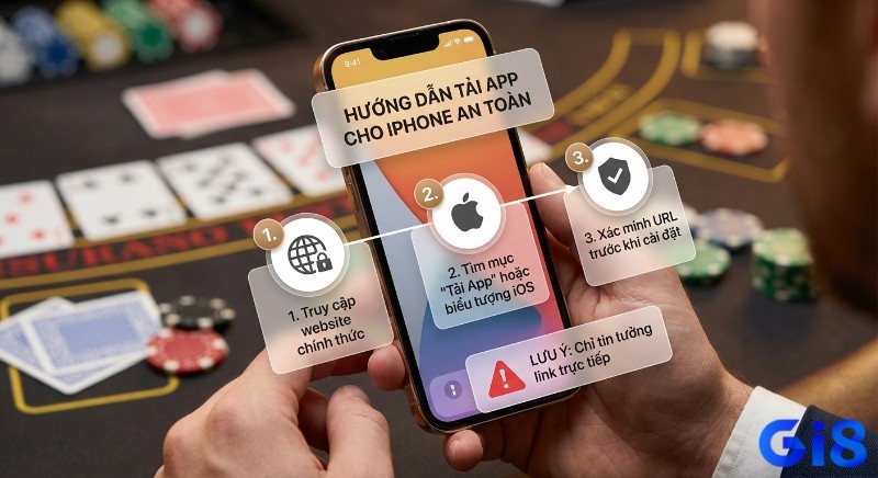 Quy trình 3 bước tải Gi8 cho iPhone an toàn, hướng dẫn truy cập web chính thức và xác minh URL trước khi cài đặt