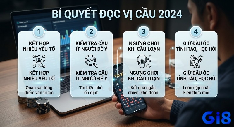 Checklist 4 bí quyết đọc vị cầu và dự đoán xu hướng chuẩn xác 2024, từ quan sát tổng điểm đến cập nhật kiến thức mới