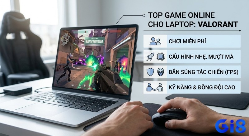 Tổng quan đặc điểm game Valorant trên laptop: miễn phí, cấu hình nhẹ, FPS chiến thuật, yêu cầu kỹ năng và đồng đội cao