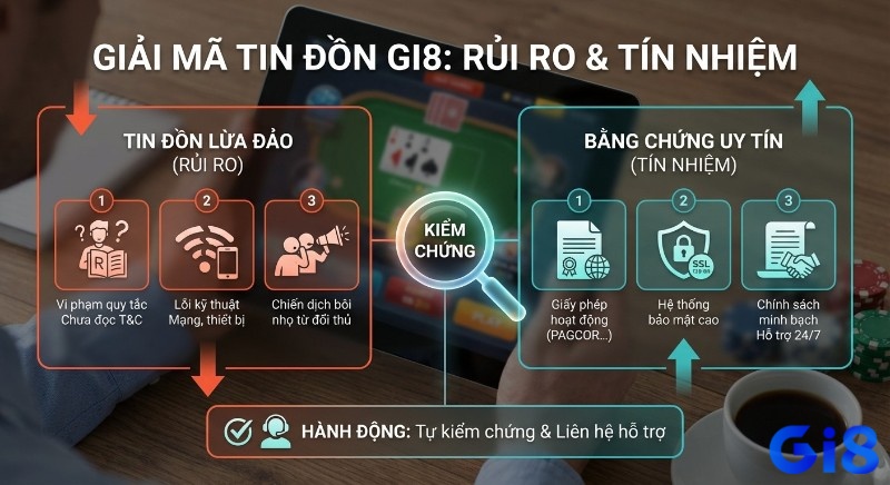 Sơ đồ giải mã, tin đồn GI8 lừa đảo, phân tích rủi ro và bằng chứng uy tín qua giấy phép, bảo mật, chính sách minh bạch