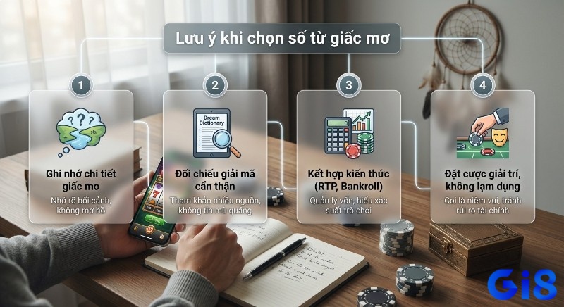 Hướng dẫn 4 bước lưu ý quan trọng dùng giấc mơ để chọn số an toàn và có trách nhiệm, tránh lạm dụng