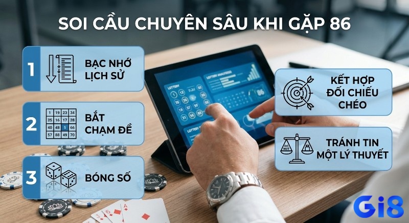 Đề về 86 hôm sau đánh con lô gì? Quy trình soi cầu chuyên sâu, giải mã 86 qua bạc nhớ, bắt chạm đề, bóng số, khuyến nghị kết hợp đối chiếu chéo đa phương pháp