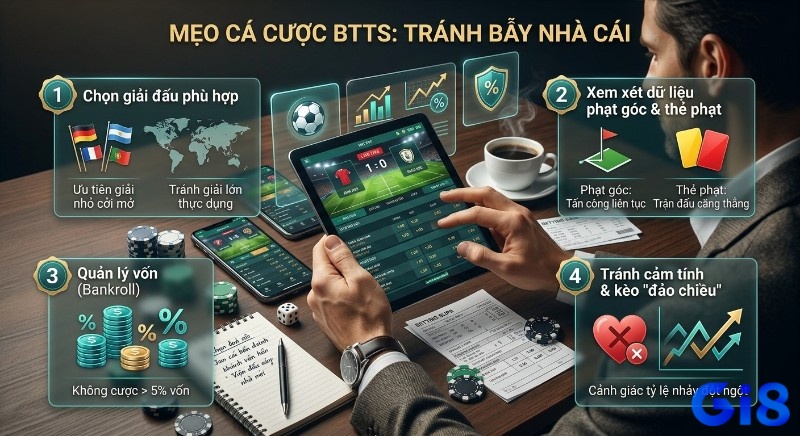 Quản lý vốn khoa học, chọn giải đấu minh bạch dữ liệu và phân tích kỹ phong độ hai đội trước khi vào kèo để giảm thiểu rủi ro