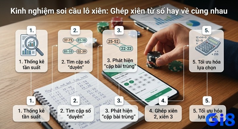 Quy trình 5 bước soi cầu Lô xiên là gì: thống kê tần suất, tìm cặp số 'duyên' và ghép xiên từ các số hay về cùng nhau
