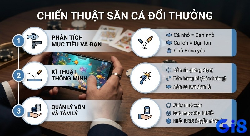 Quy trình 3 bước chiến thuật bắn cá đổi thưởng là gì: phân tích mục tiêu, kỹ thuật thông minh và quản lý vốn hiệu quả