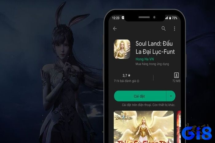 Màn hình iPhone hiển thị thông tin tải Soul Land trên App Store