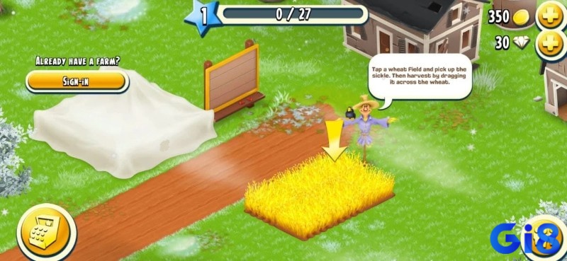 Ruộng lúa và ngô trong Hay Day giúp tối ưu thời gian thu hoạch