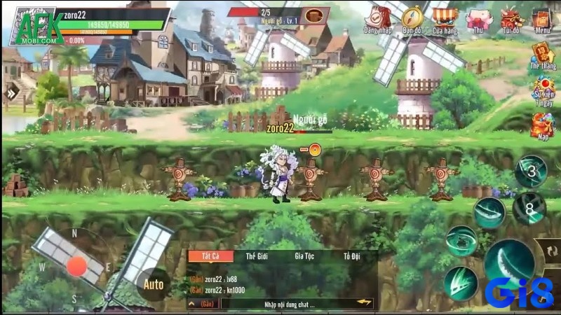 Truyền Thuyết Haki hợp với người thích MMORPG cày cuốc màn hình ngang