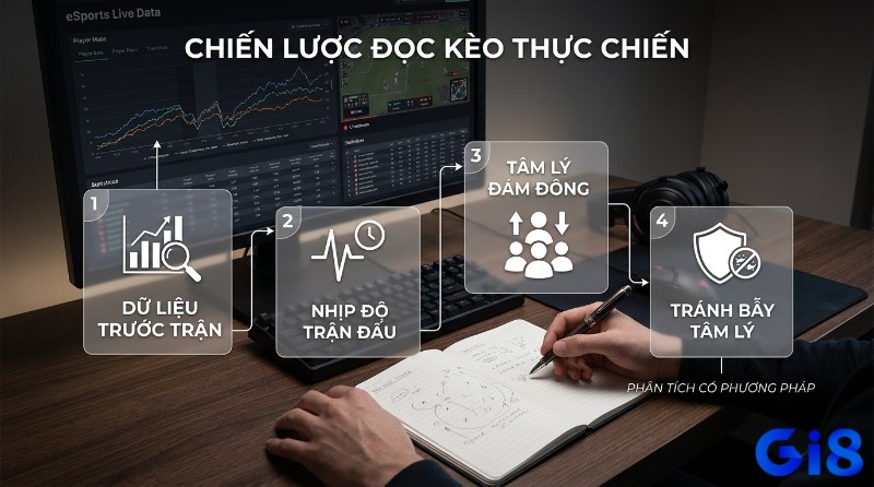 Chiến lược cách đọc kèo eSports thực chiến: phân tích dữ liệu trước trận, nhịp độ, tâm lý đám đông, tránh bẫy tâm lý, trên màn hình và sổ tay